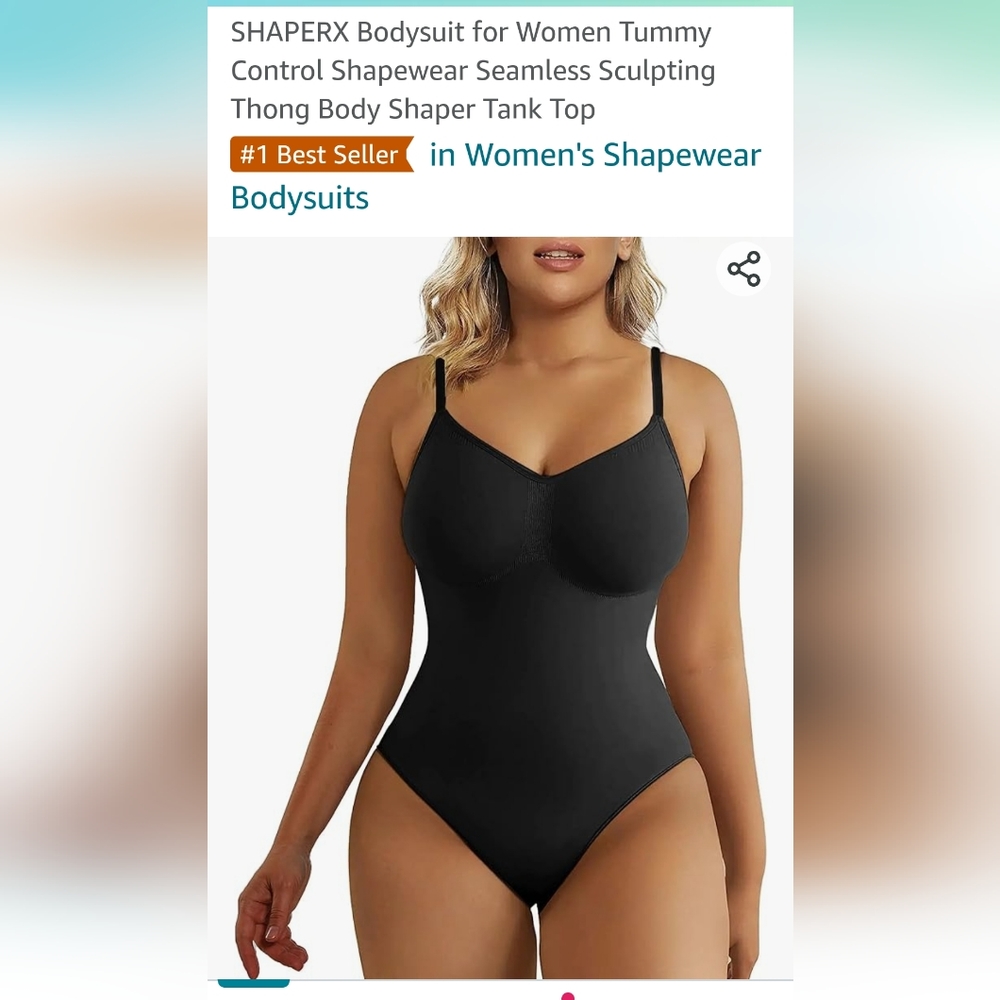 ShaperX•Shapewear•Bodysuit•Black•Women XXS/XS